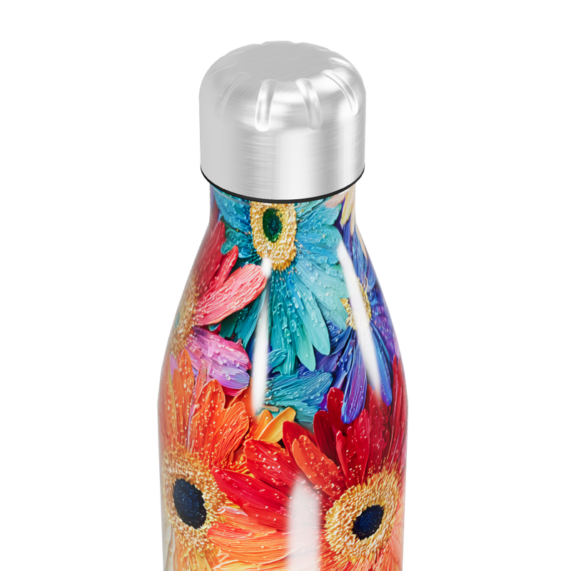 Garrafa Inox - Estampa Floral Colorida
