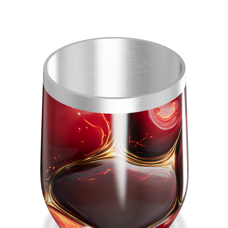 Copo Térmico Slim - Vermelho Marmorizado