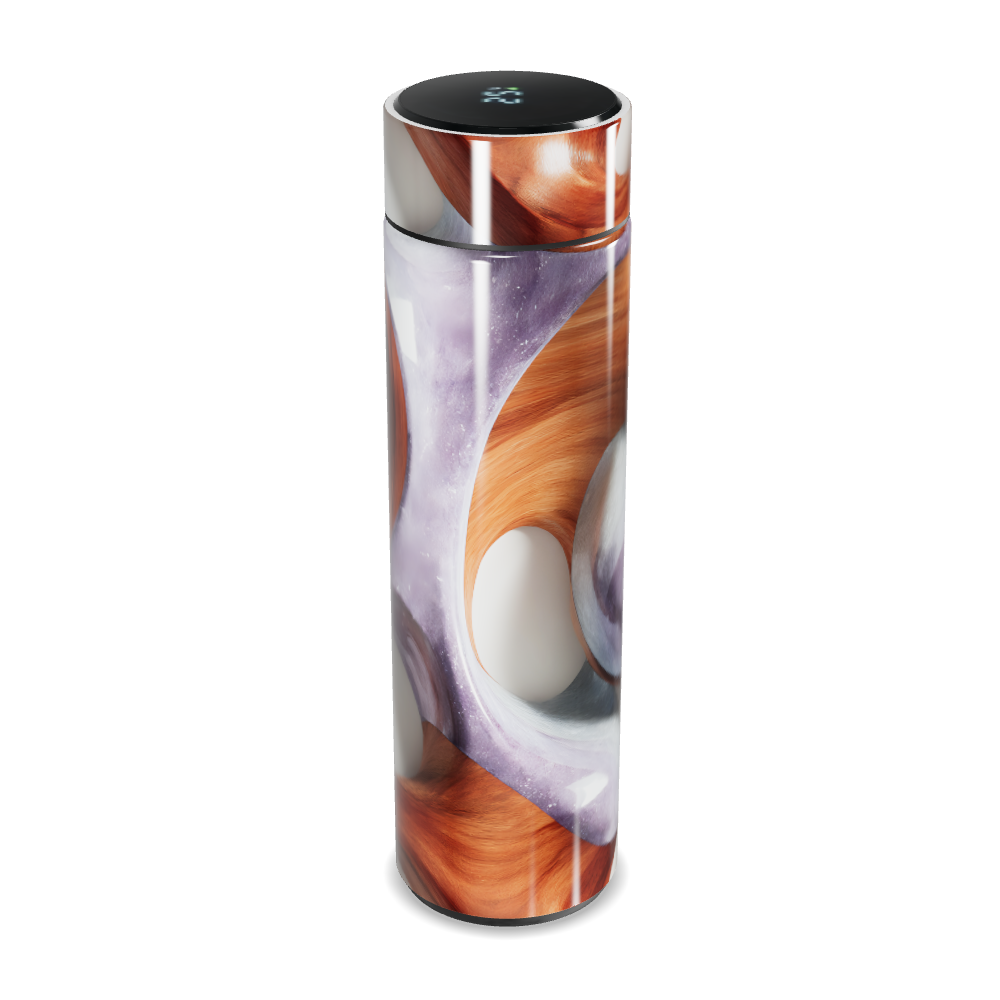 Garrafa Térmica Touch - Estampa Abstrata Madeira