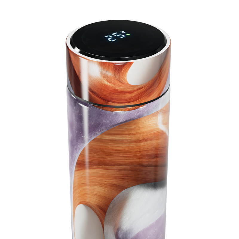 Garrafa Térmica Touch - Estampa Abstrata Madeira