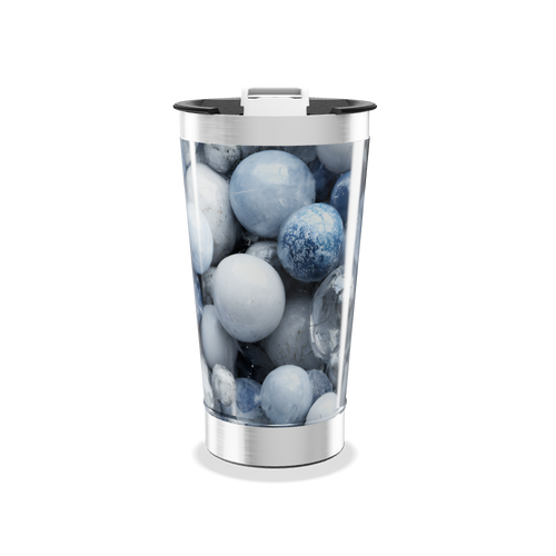 Copo Térmico - Bolas Azuis e Brancas