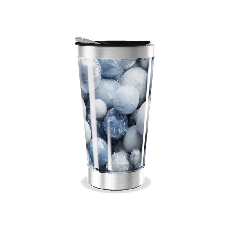 Copo Térmico - Bolas Azuis e Brancas