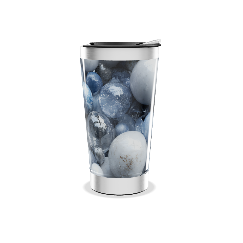 Copo Térmico - Bolas Azuis e Brancas