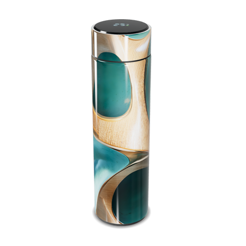 Garrafa Térmica Touch - Design Madeira Azul