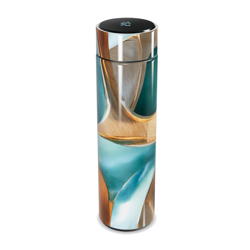 Garrafa Térmica Touch - Design Madeira Azul