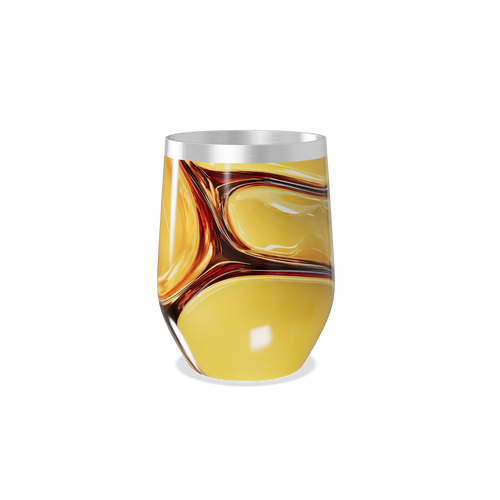 Copo Térmico Slim - Design Abstrato Amarelo