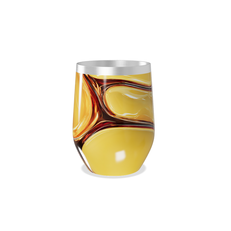 Copo Térmico Slim - Design Abstrato Amarelo