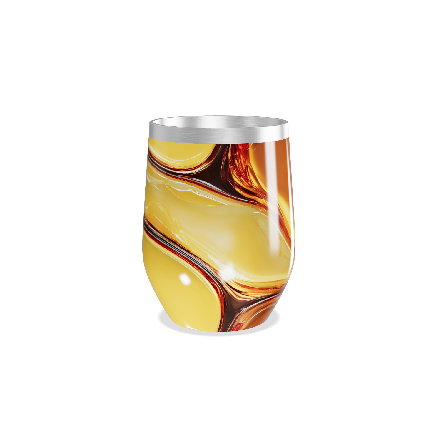 Copo Térmico Slim - Design Abstrato Amarelo