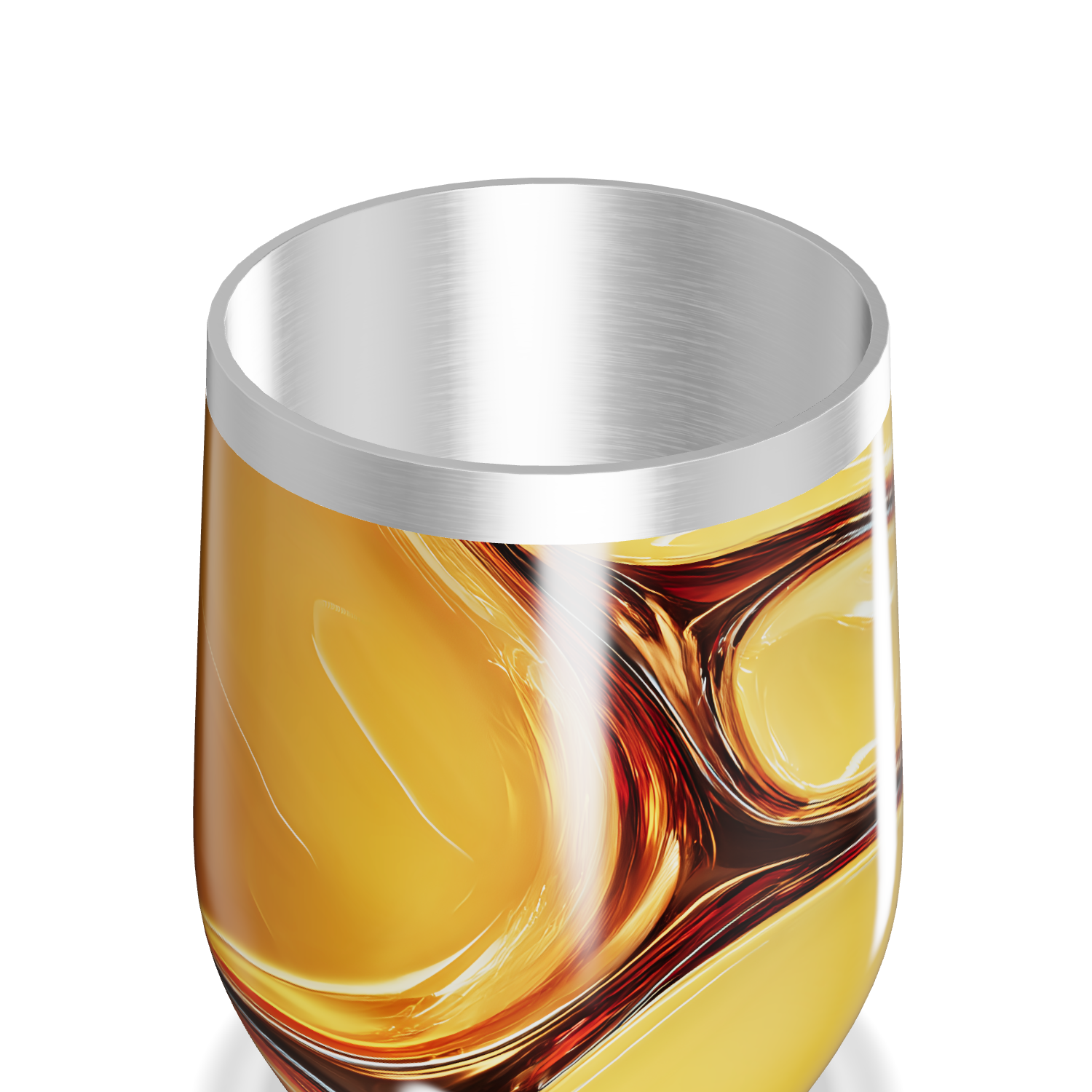 Copo Térmico Slim - Design Abstrato Amarelo