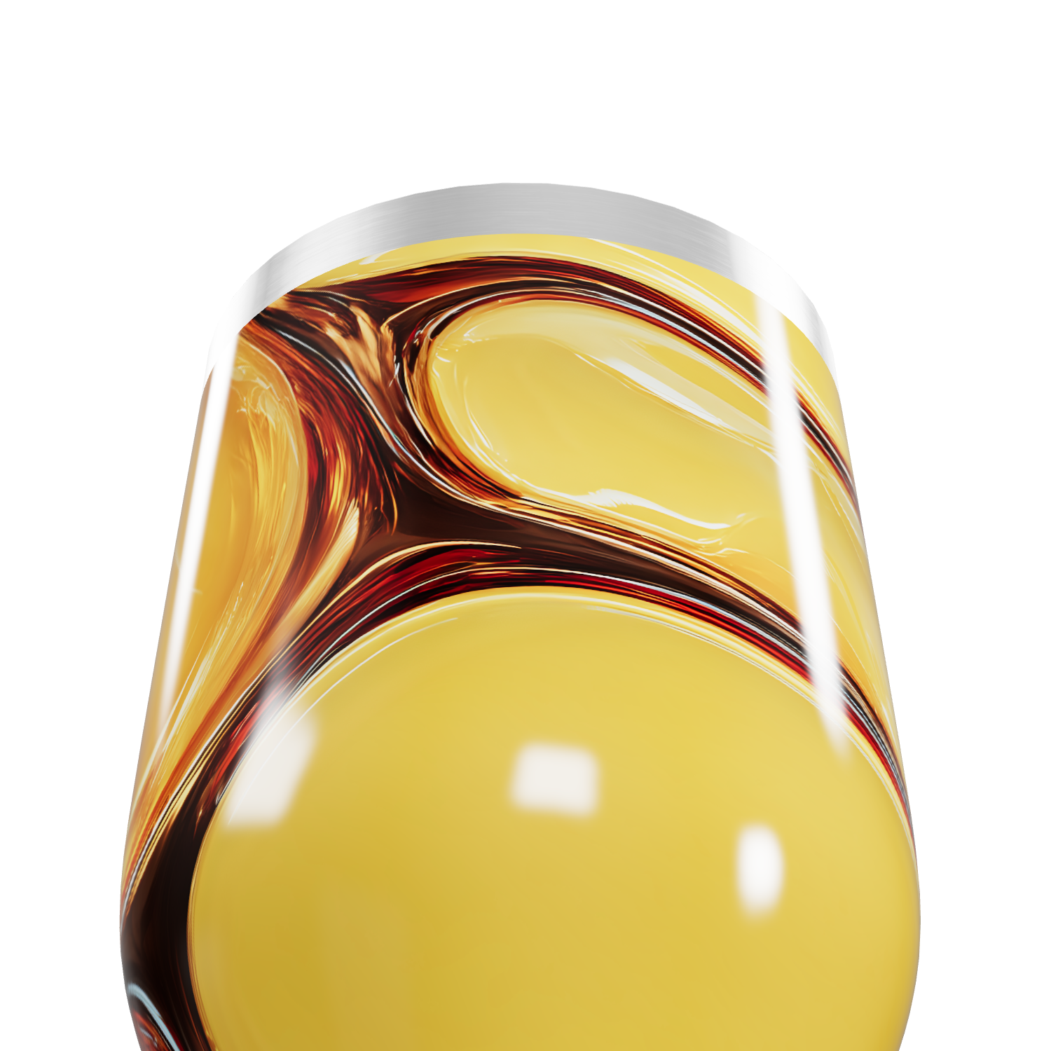 Copo Térmico Slim - Design Abstrato Amarelo