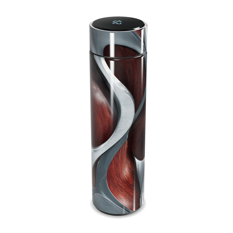 Garrafa Térmica Touch - Madeira Inox