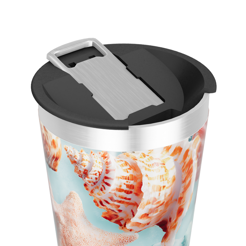 Copo Térmico - Estampa Conchas e Corais