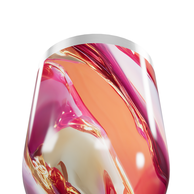 Copo Térmico Slim - Estampa Abstrata Colorida