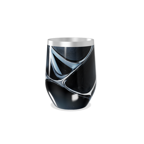 Copo Térmico Slim - Preto com Design Abstrato