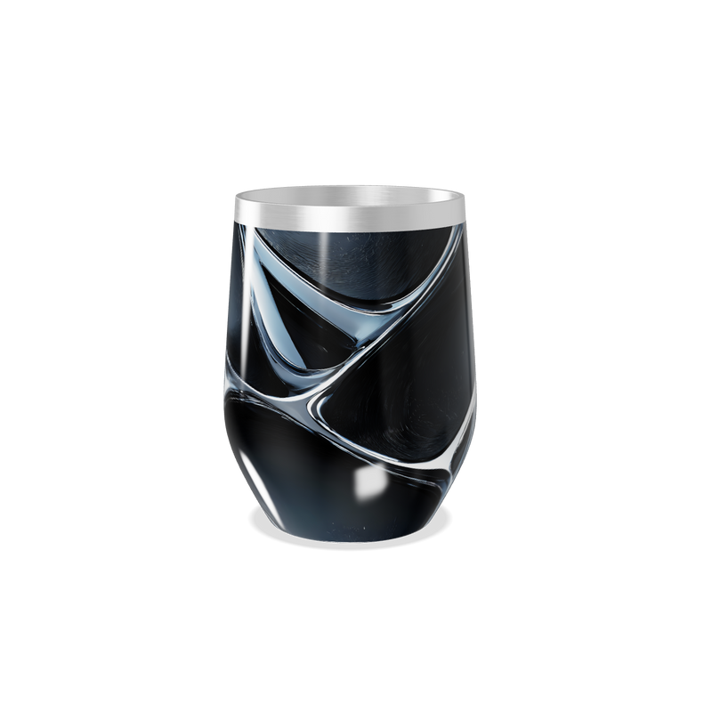 Copo Térmico Slim - Preto com Design Abstrato