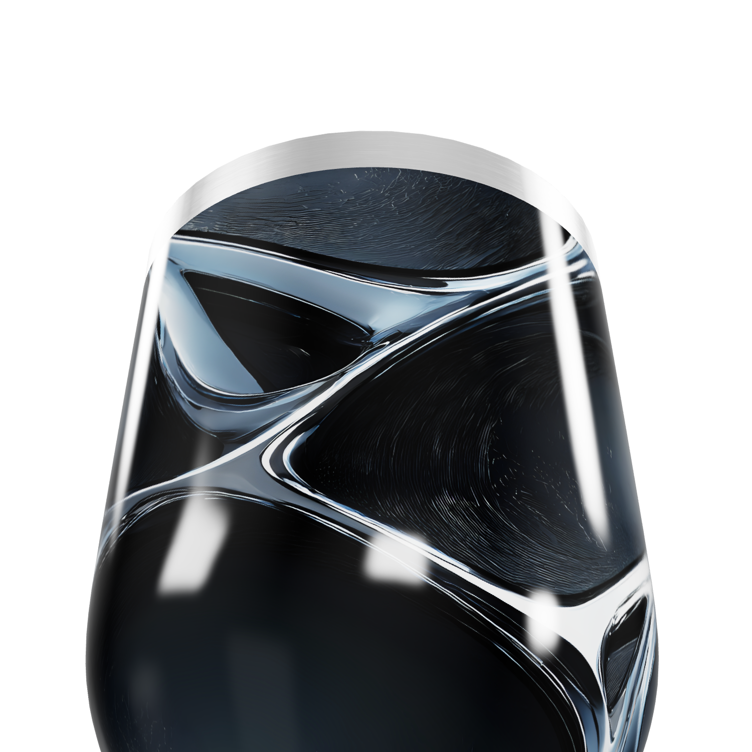 Copo Térmico Slim - Preto com Design Abstrato