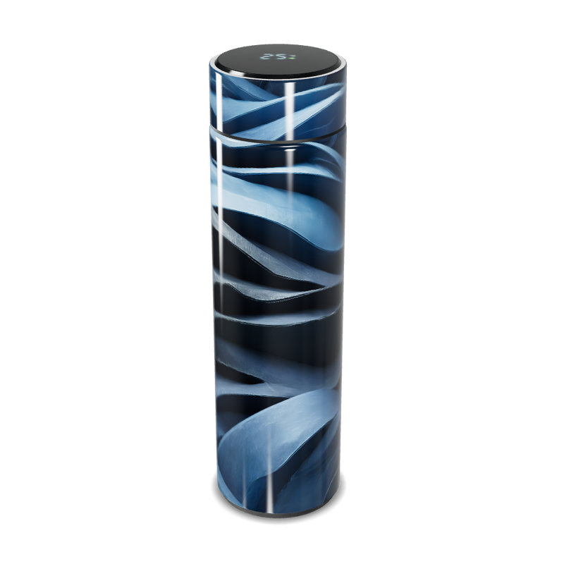 Garrafa Térmica Touch - Azul com Estampa Moderna