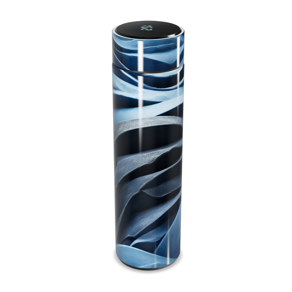 Garrafa Térmica Touch - Azul com Estampa Moderna