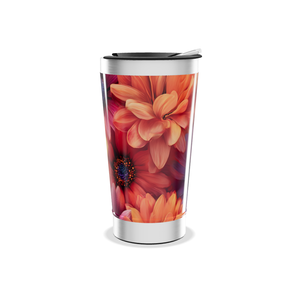 Copo Térmico - Estampa Floral Colorida