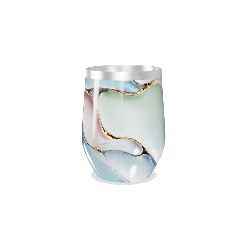 Copo Térmico Slim - Mármore Azul Inox