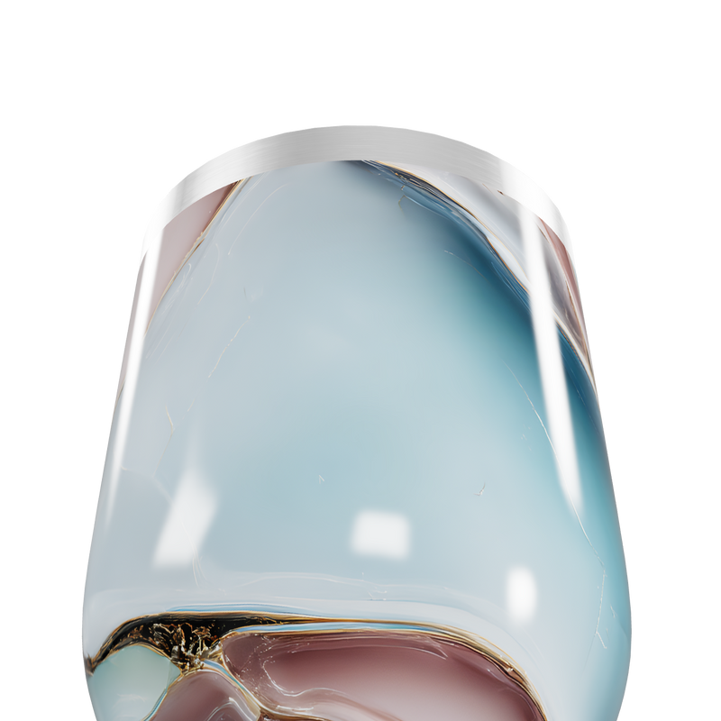 Copo Térmico Slim - Mármore Azul Inox