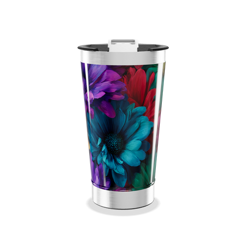 Copo Térmico - Estampa Floral Colorida