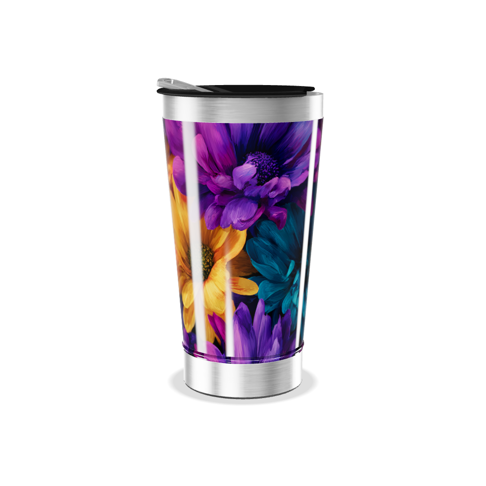 Copo Térmico - Estampa Floral Colorida