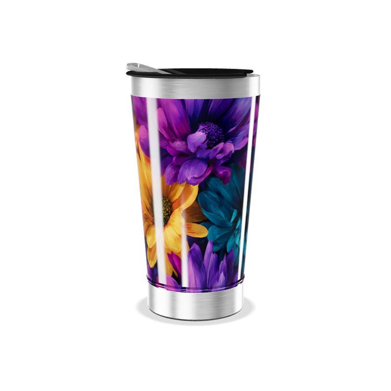 Copo Térmico - Estampa Floral Colorida