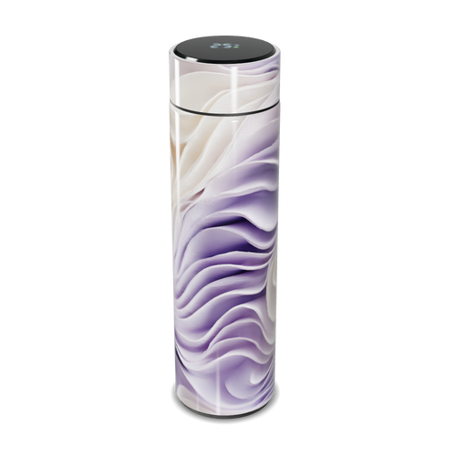 Garrafa Térmica Touch - Roxa com Estampa Ondulada