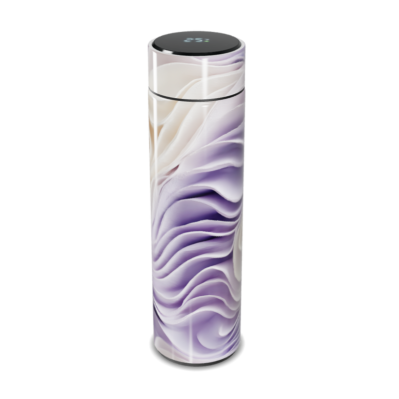 Garrafa Térmica Touch - Roxa com Estampa Ondulada