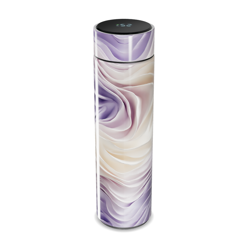 Garrafa Térmica Touch - Roxa com Estampa Ondulada