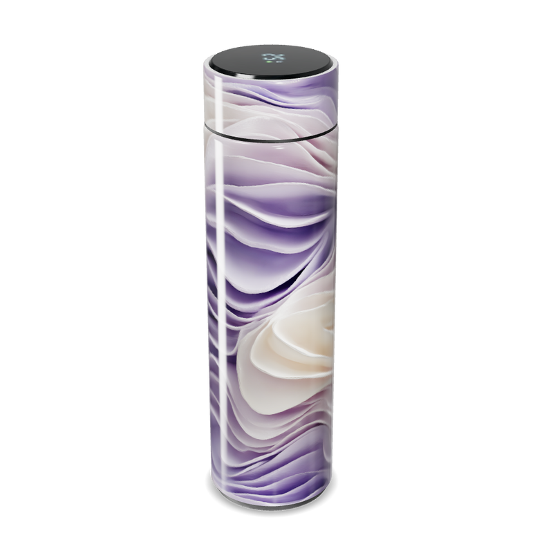 Garrafa Térmica Touch - Roxa com Estampa Ondulada