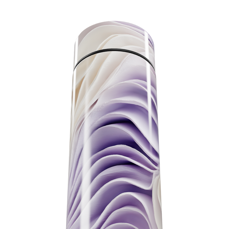 Garrafa Térmica Touch - Roxa com Estampa Ondulada