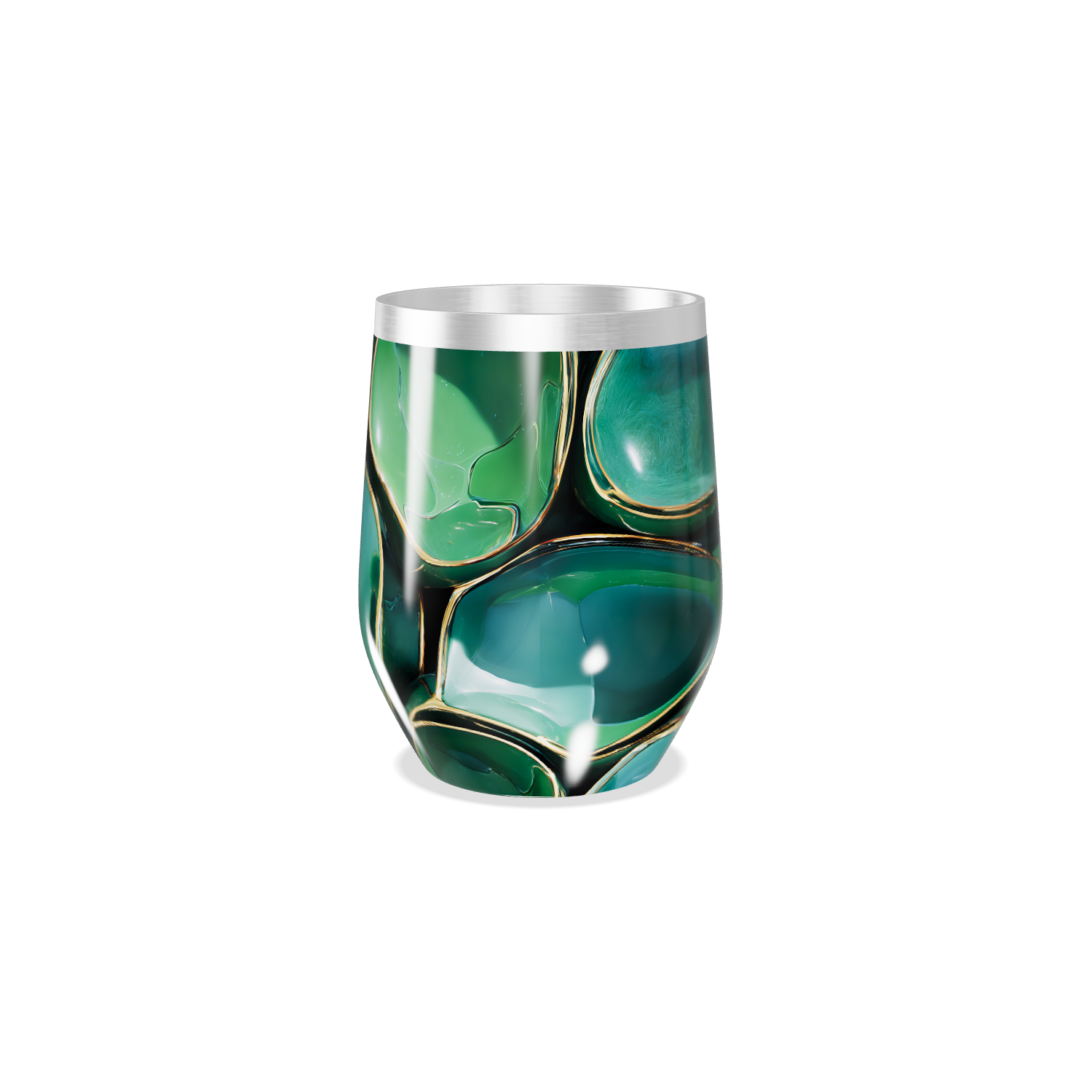 Copo Térmico Slim - Verde Marmorizado