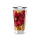 Copo Térmico - Flores Vermelhas e Amarelas