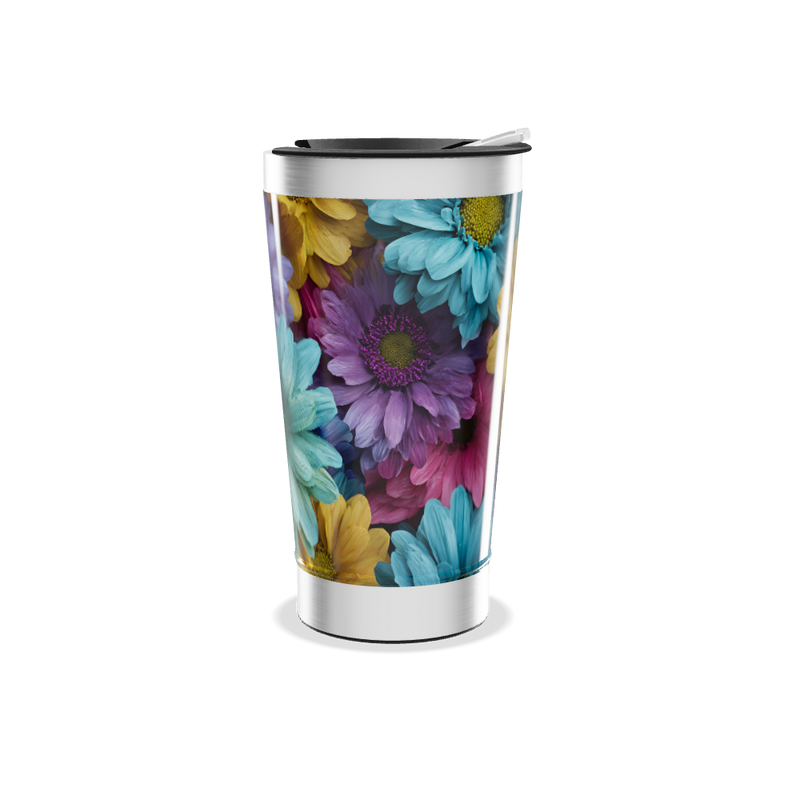 Copo Térmico - Flores Coloridas Aço Inox