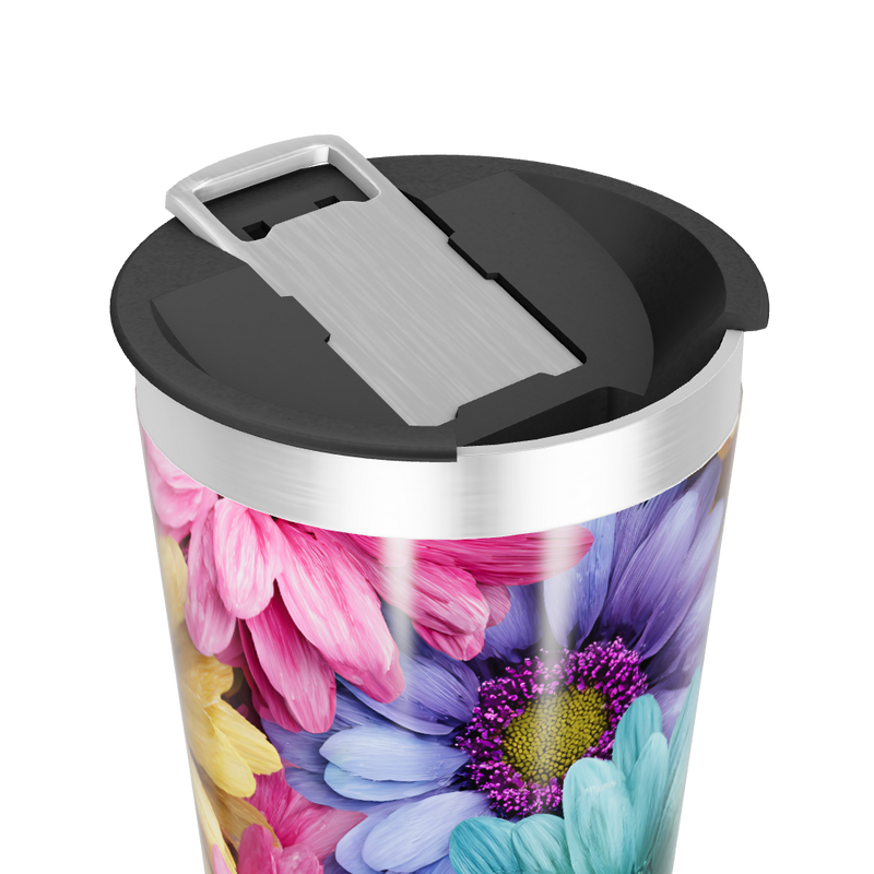 Copo Térmico - Flores Coloridas Aço Inox