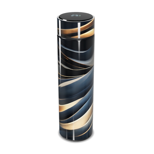 Garrafa Térmica Touch Preto - Design Espiral