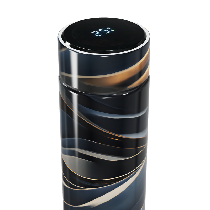 Garrafa Térmica Touch Preto - Design Espiral