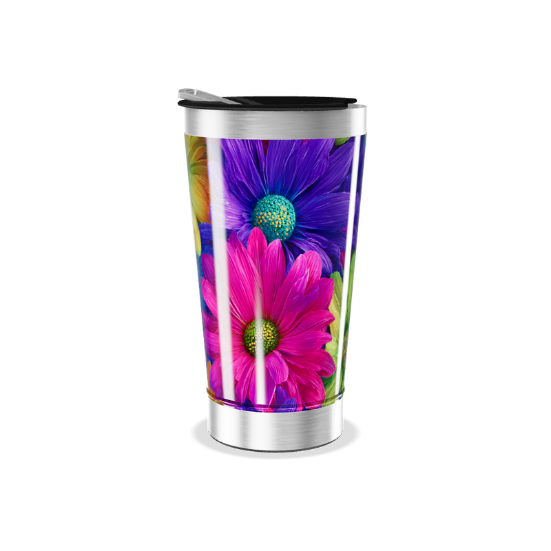 Copo Térmico - Floral Multicolorido Inox