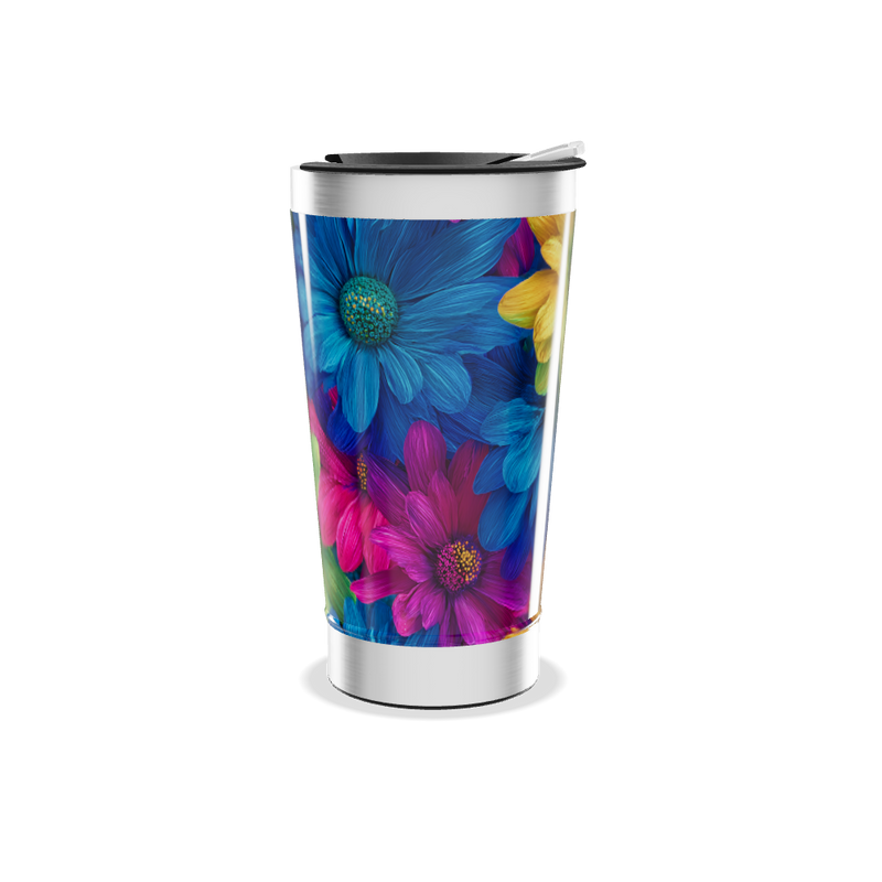 Copo Térmico - Floral Multicolorido Inox
