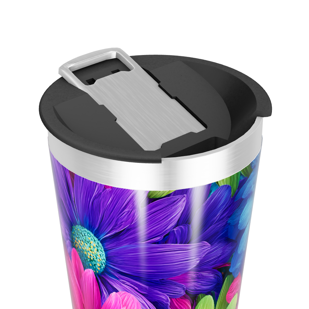 Copo Térmico - Floral Multicolorido Inox