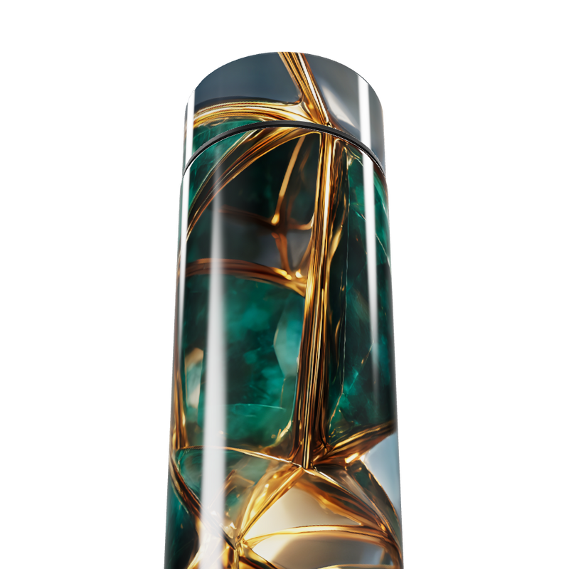 Garrafa Térmica Touch - Design Verde Dourado