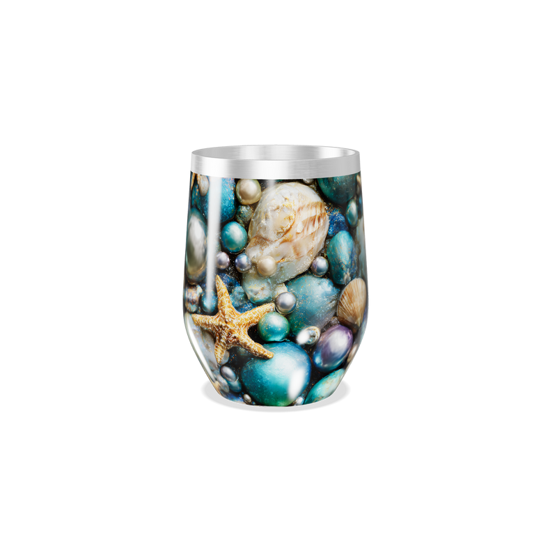 Copo Térmico Slim - Estampa Conchas Marinhas