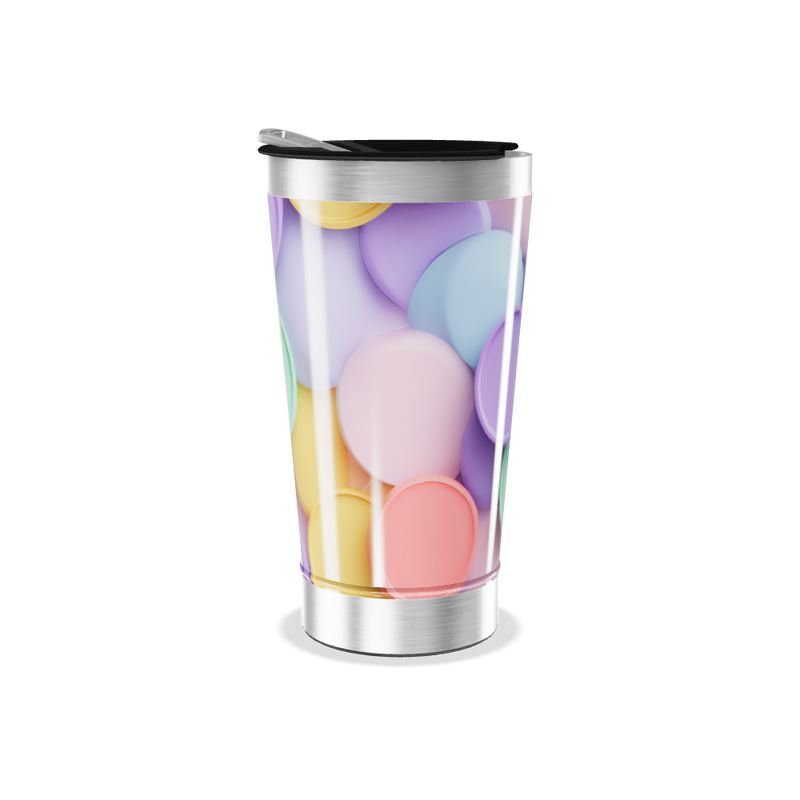 Copo Térmico - Estampa Cores Pastel