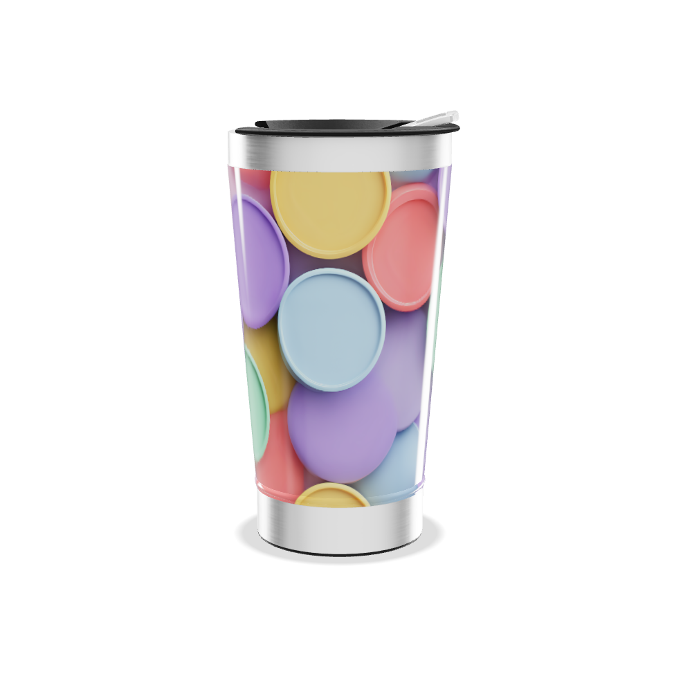 Copo Térmico - Estampa Cores Pastel