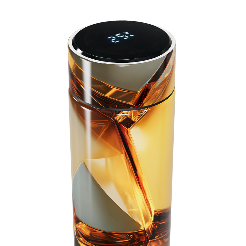 Garrafa Térmica Touch - Design Vidro Dourado