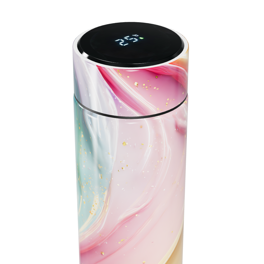 Garrafa Térmica Touch - Colorida Mármore Digital