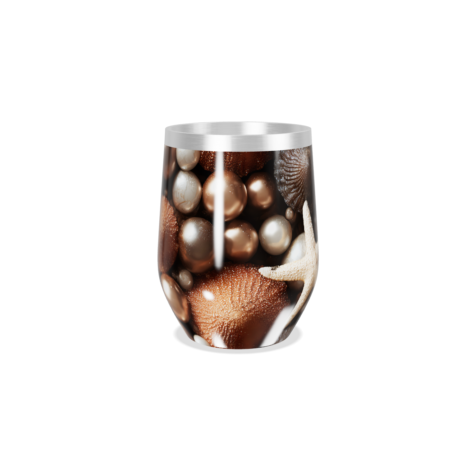 Copo Térmico Slim - Estampa Conchas Marinhas