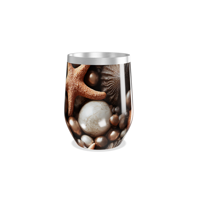 Copo Térmico Slim - Estampa Conchas Marinhas